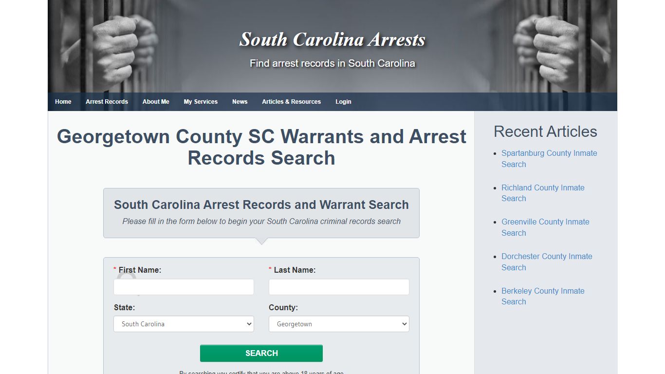 Georgetown County SC Warrants and Arrest Records Search